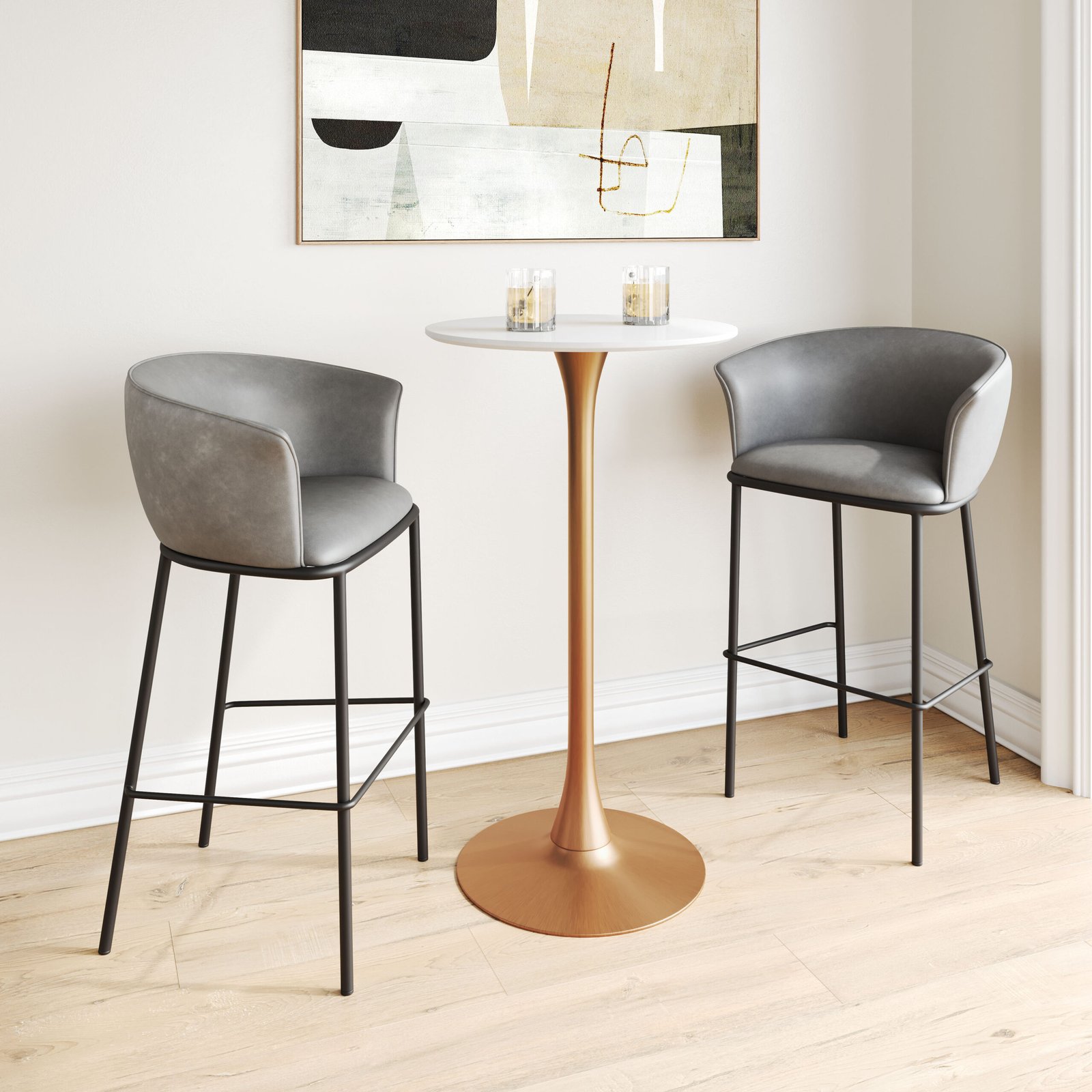 Garston Barstool Gray - Image 2