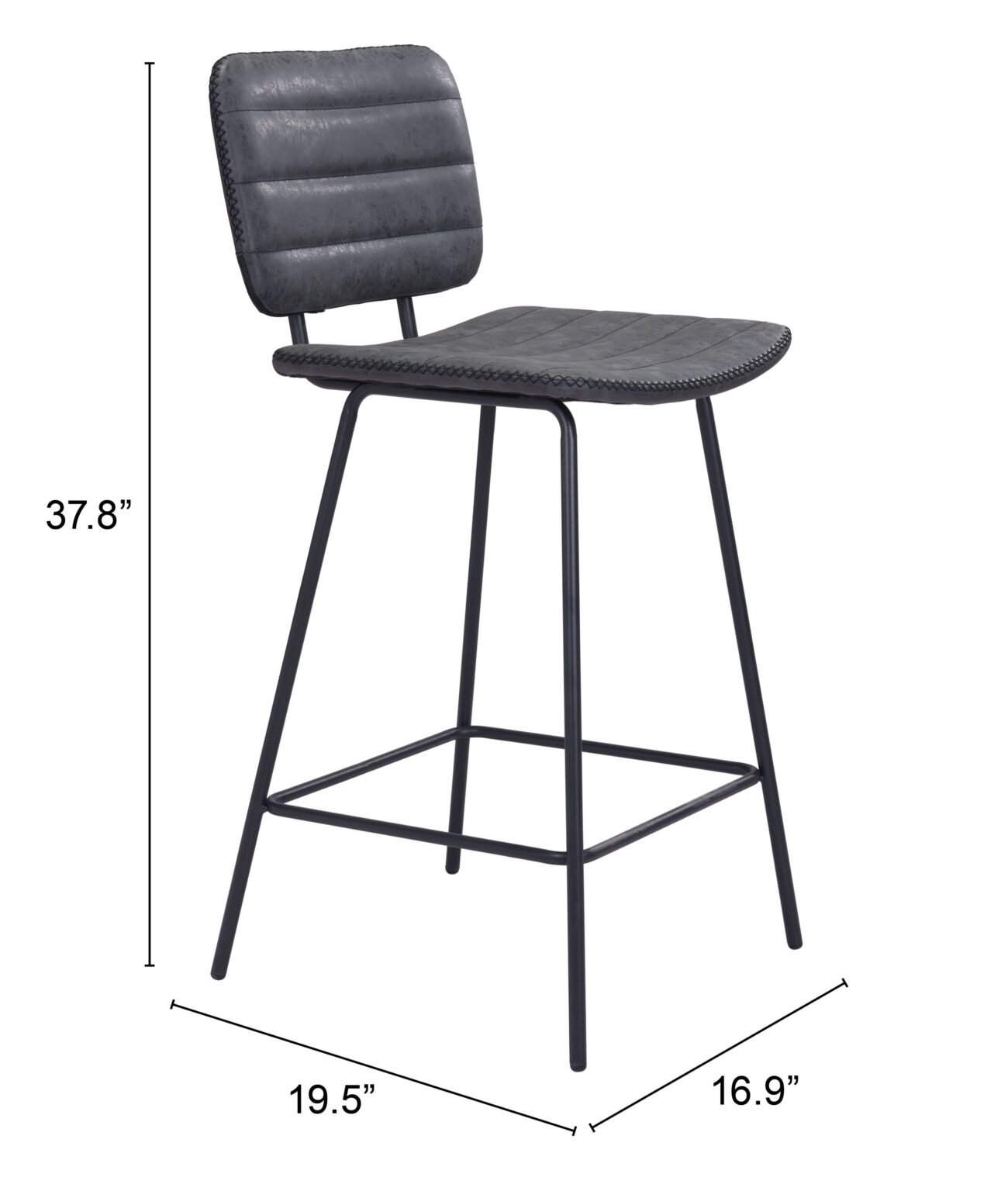 Boston Counter Stool (Set of 2) Vintage Black - Image 11