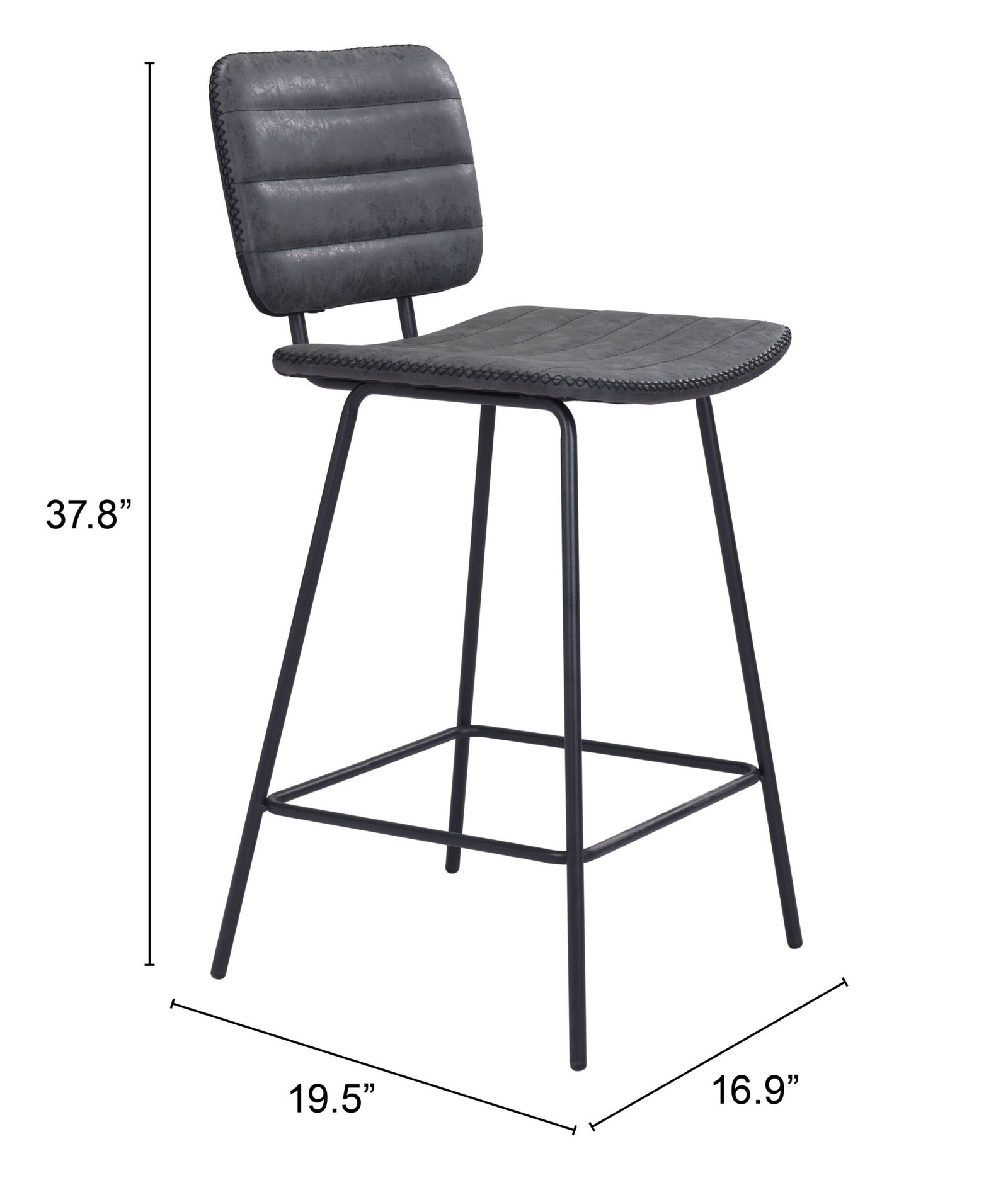 Boston Counter Stool (Set of 2) Vintage Black - Image 11