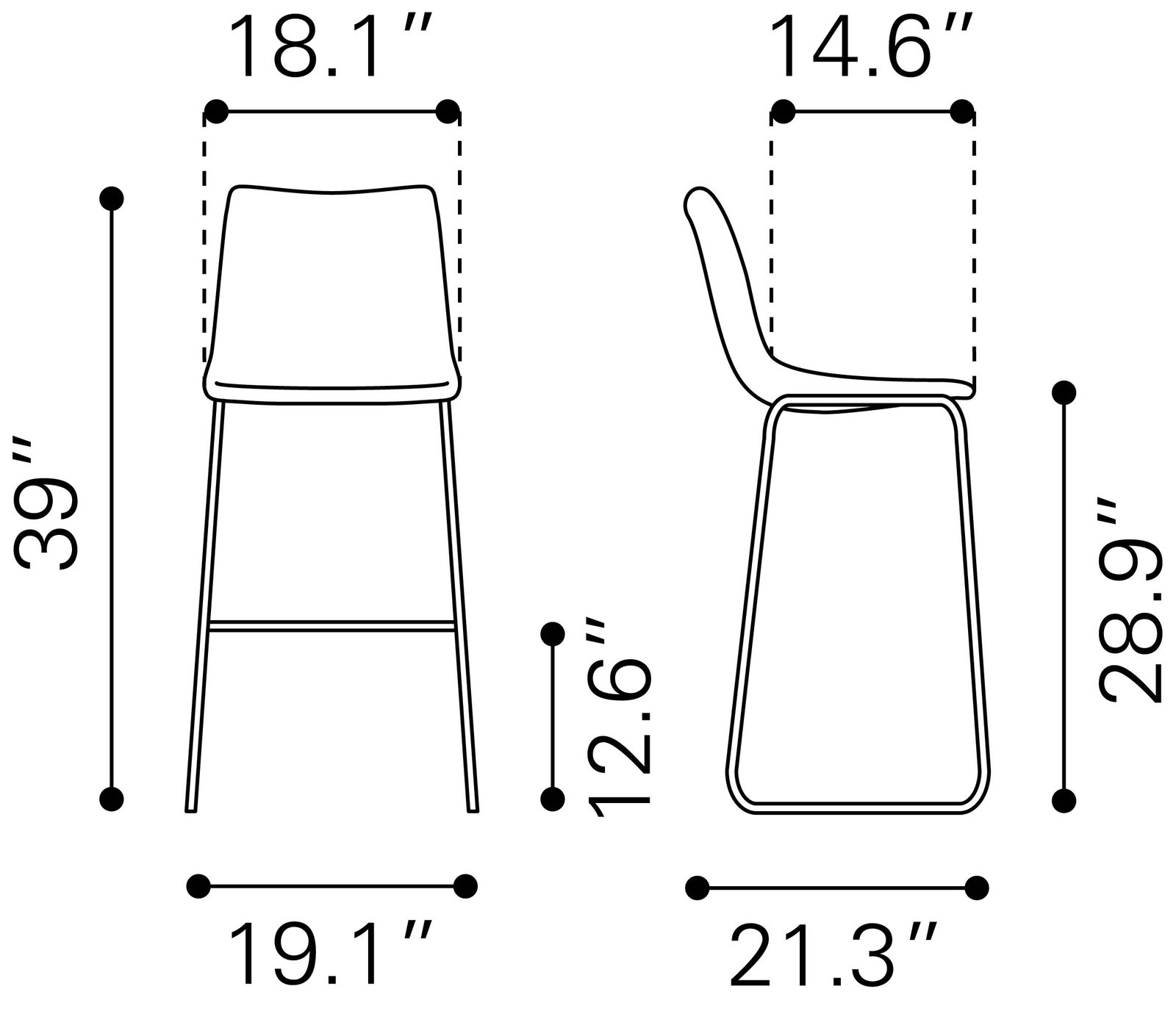 Smart Barstool (Set of 2) Vintage Espresso - Image 10