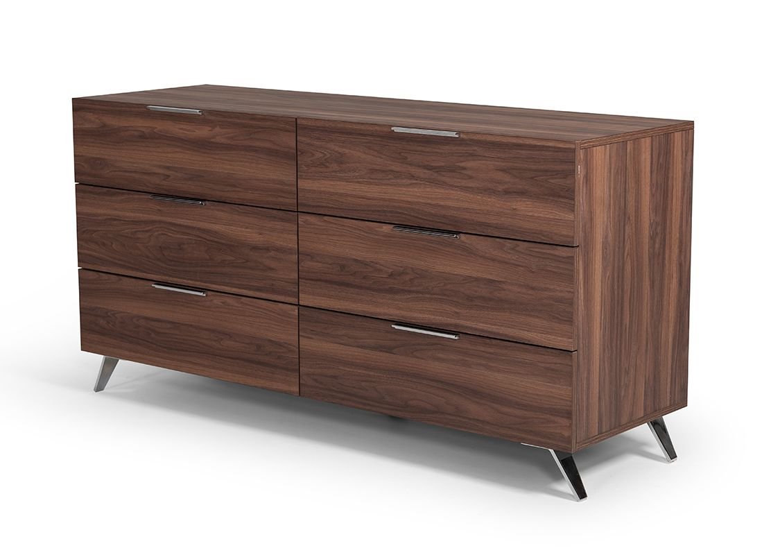 Eastern King Nova Domus Brooklyn - Italian Modern Walnut 4-Piece Bedroom Set - Image 4