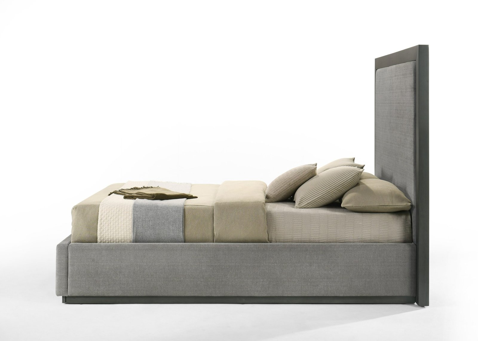 Eastern King Nova Domus Santa Barbara + Santa Monica - Modern Grey Fabric + Grey Wash Bedroom Set - Image 2