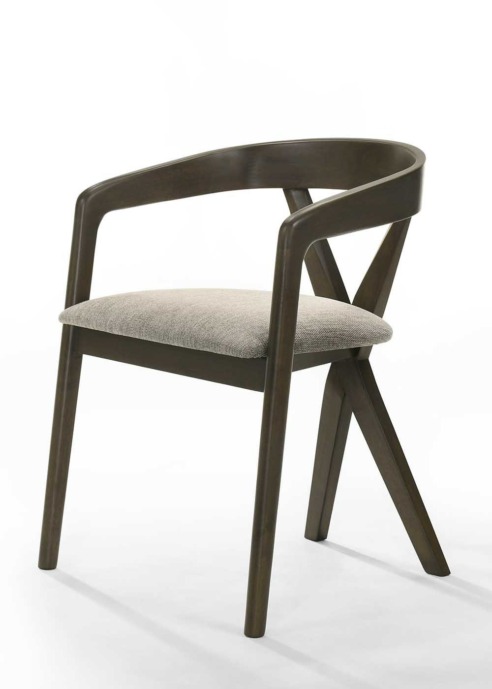 Modrest Weiss - Mid-Century Modern Wenge Round Dining Set - Image 2