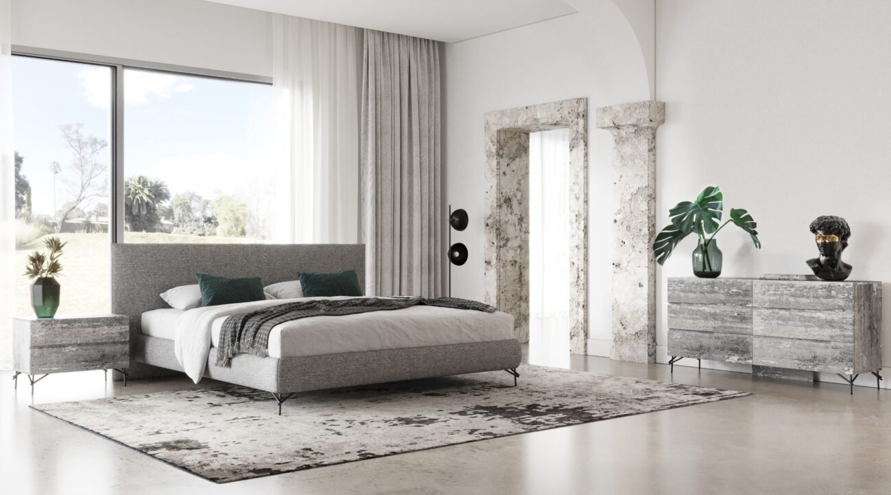 Queen Nova Domus Aria - Italian Modern Multi Grey 4-Piece Bedroom Set - Image 4
