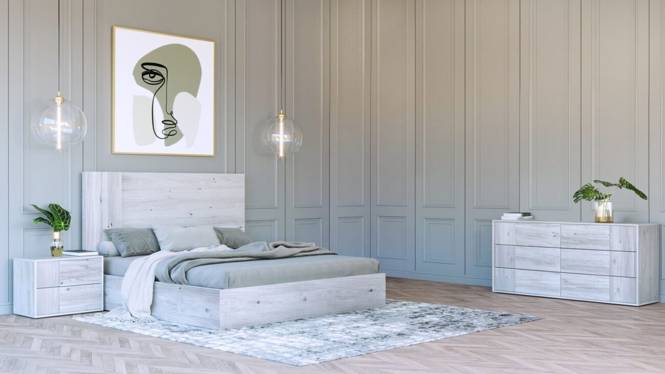 Queen Nova Domus Asus - Modern Italian White 4-Piece Bedroom Set - Image 2