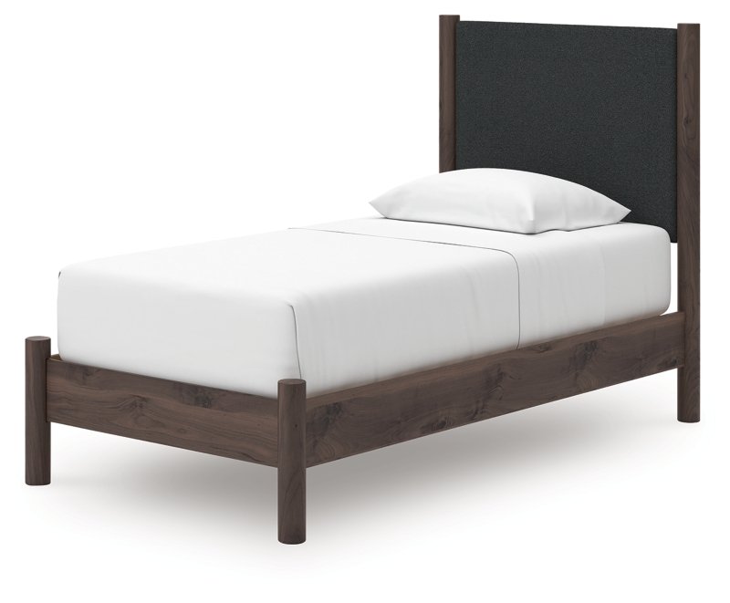 Symarro Twin Upholstered Panel Platform Bed - Image 5