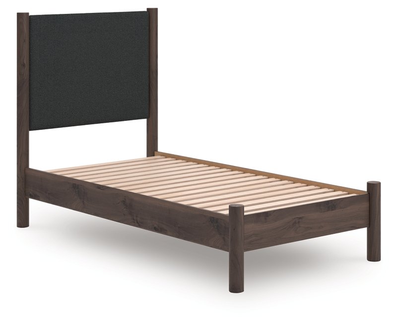 Symarro Twin Upholstered Panel Platform Bed - Image 3