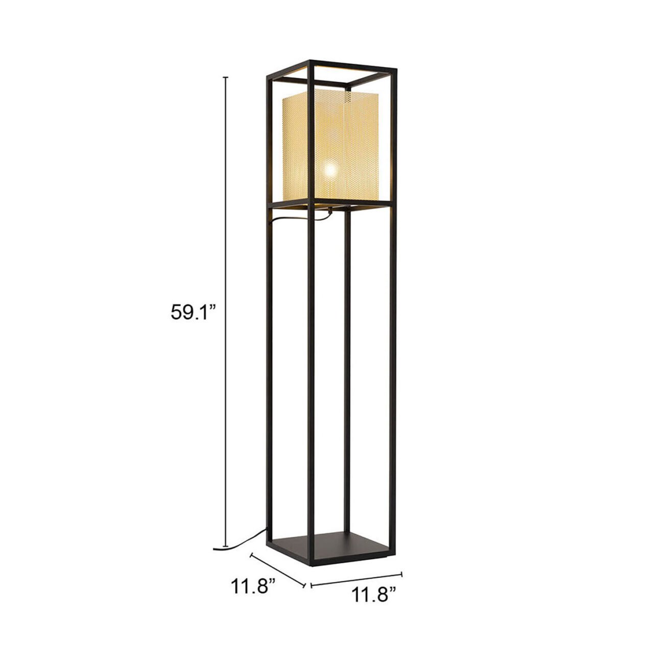 Yves Floor Lamp Gold & Black - Image 9