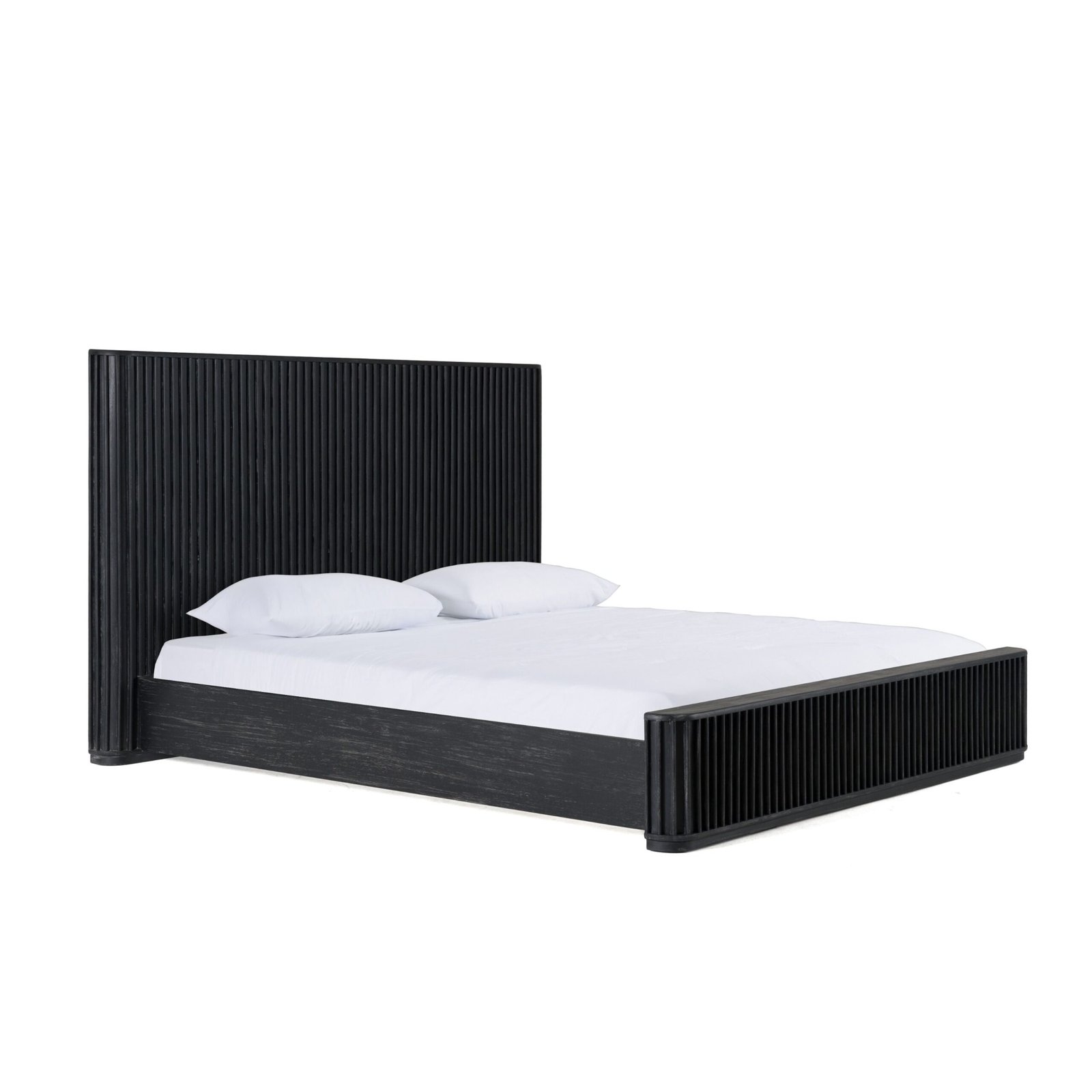 Eastern King Modrest Fields - Modern Black Acacia Bedroom Set - Image 3
