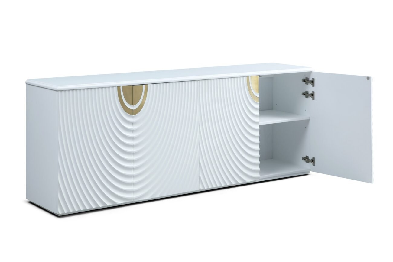 Modrest G1869 - Sample - White + Gold Buffet - Image 2