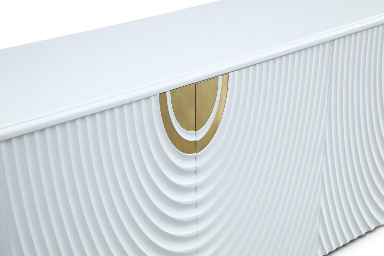 Modrest G1869 - Sample - White + Gold Buffet - Image 3