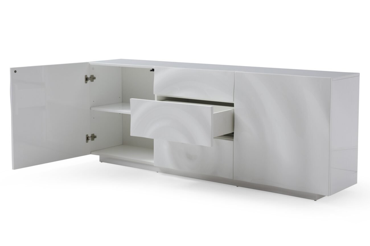 Modrest G2575 - Sample - White High Gloss Buffet - Image 4