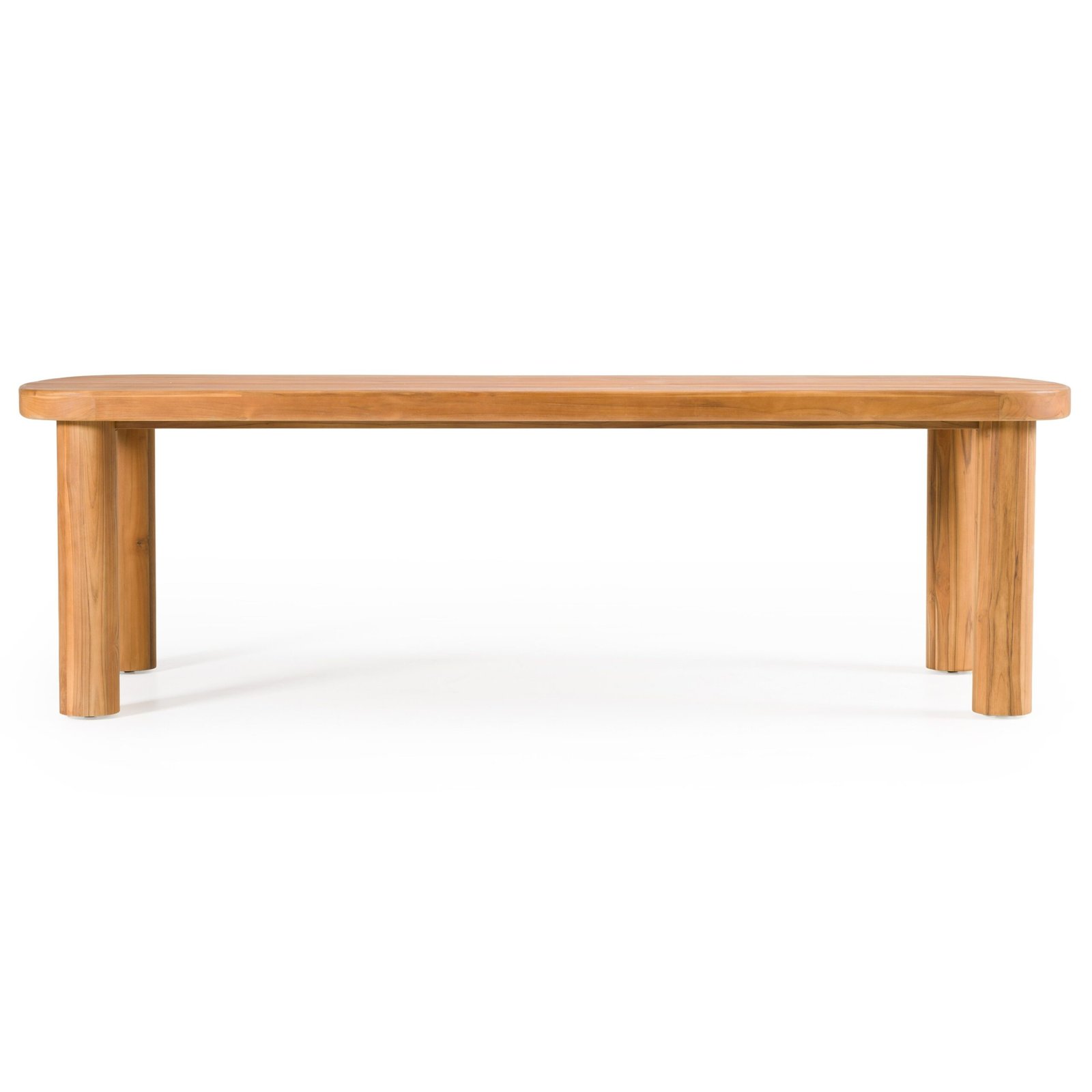 Renava Kamari - Outdoor Teak & Grey Olefin Fabric Dining Table Set