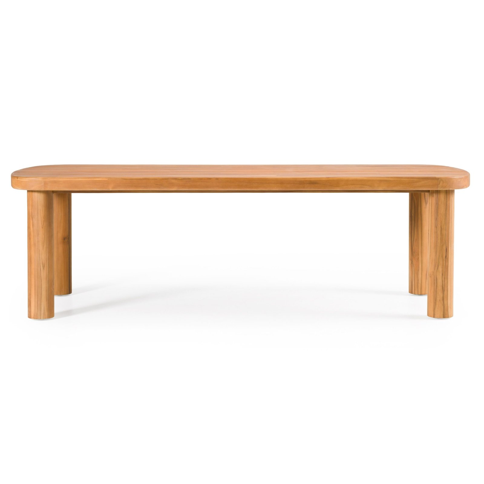 Renava Kamari - Outdoor Teak & Grey Olefin Fabric Dining Table Set - Image 2