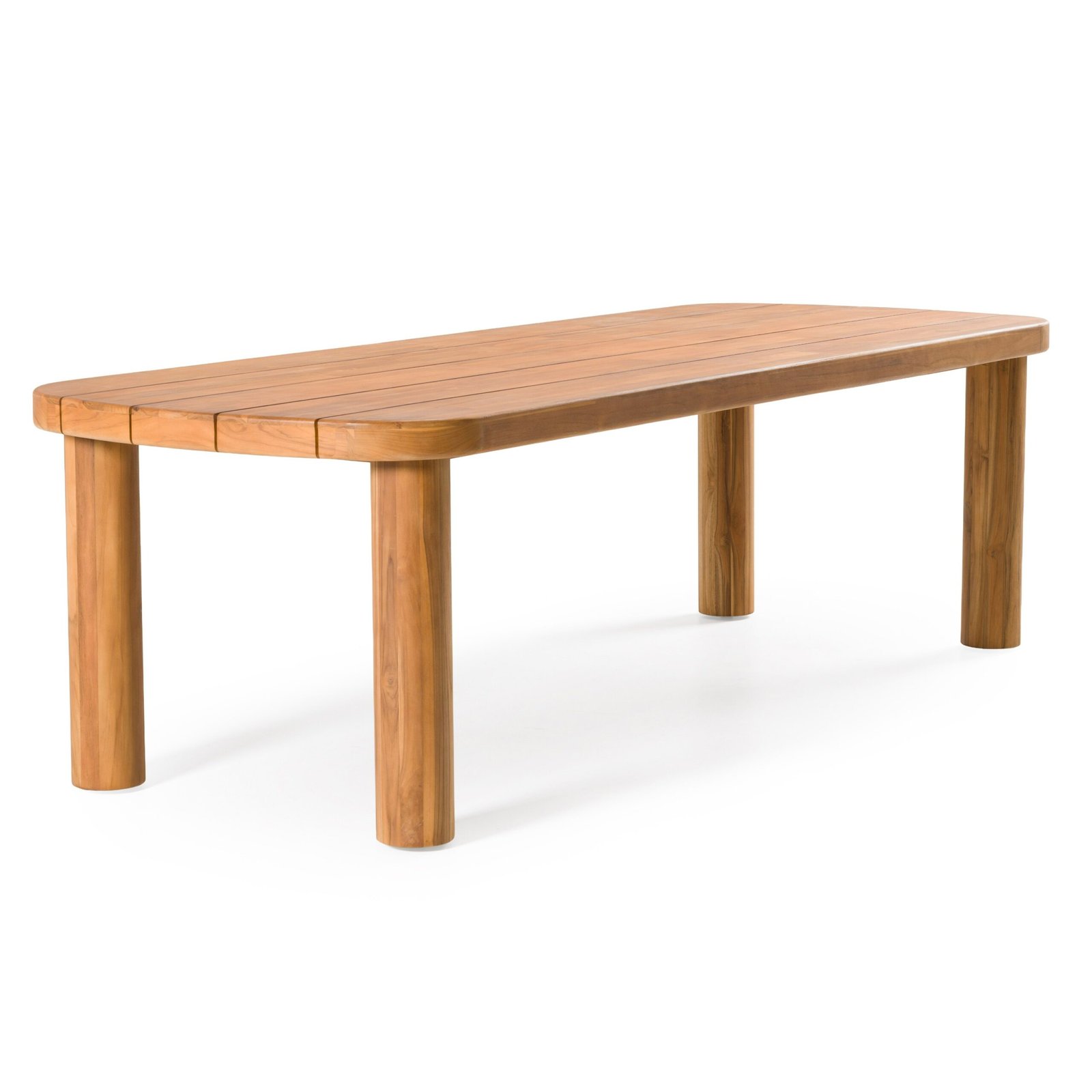 Renava Kamari - Outdoor Teak & Grey Olefin Fabric Dining Table Set - Image 3