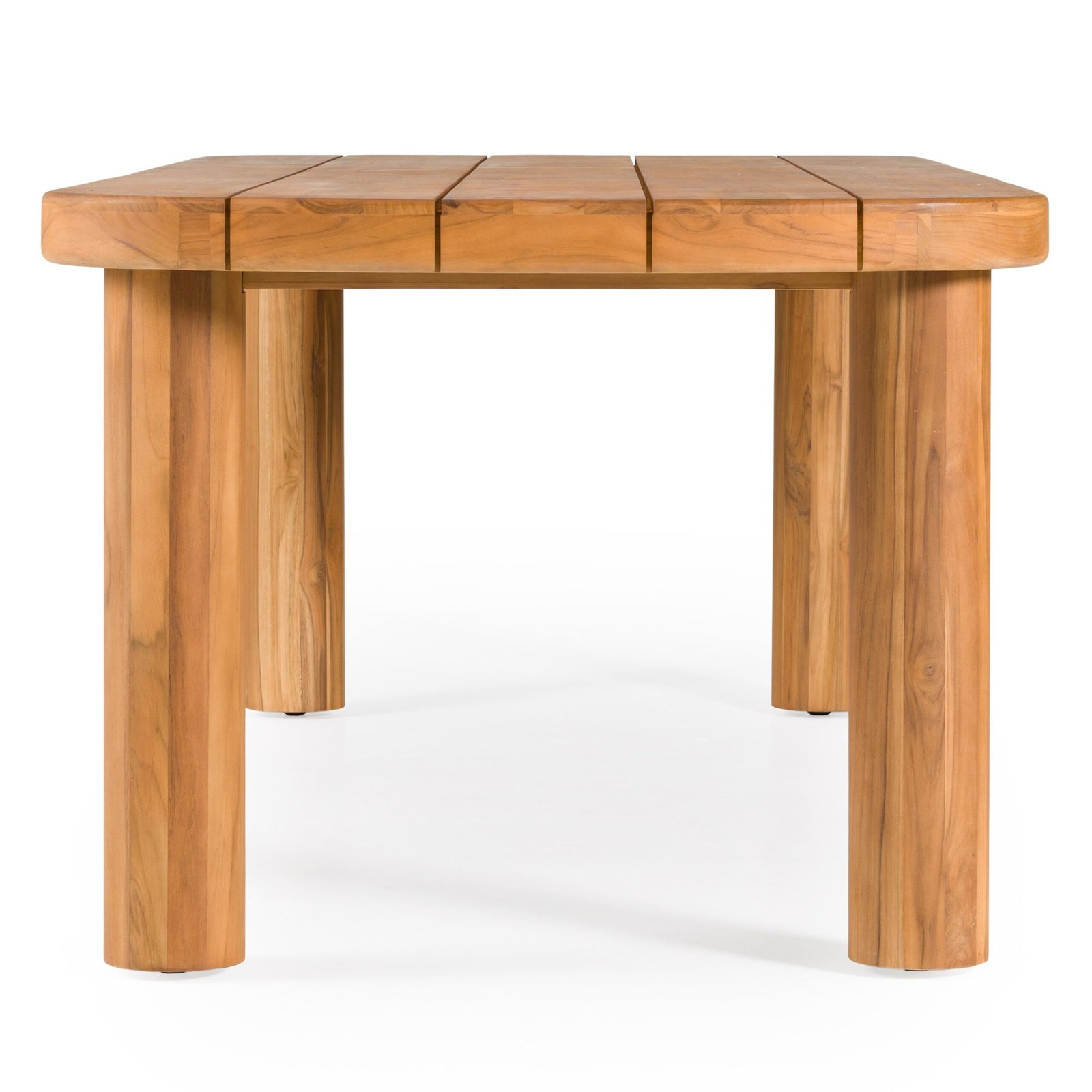 Renava Kamari - Outdoor Teak & Grey Olefin Fabric Dining Table Set - Image 4