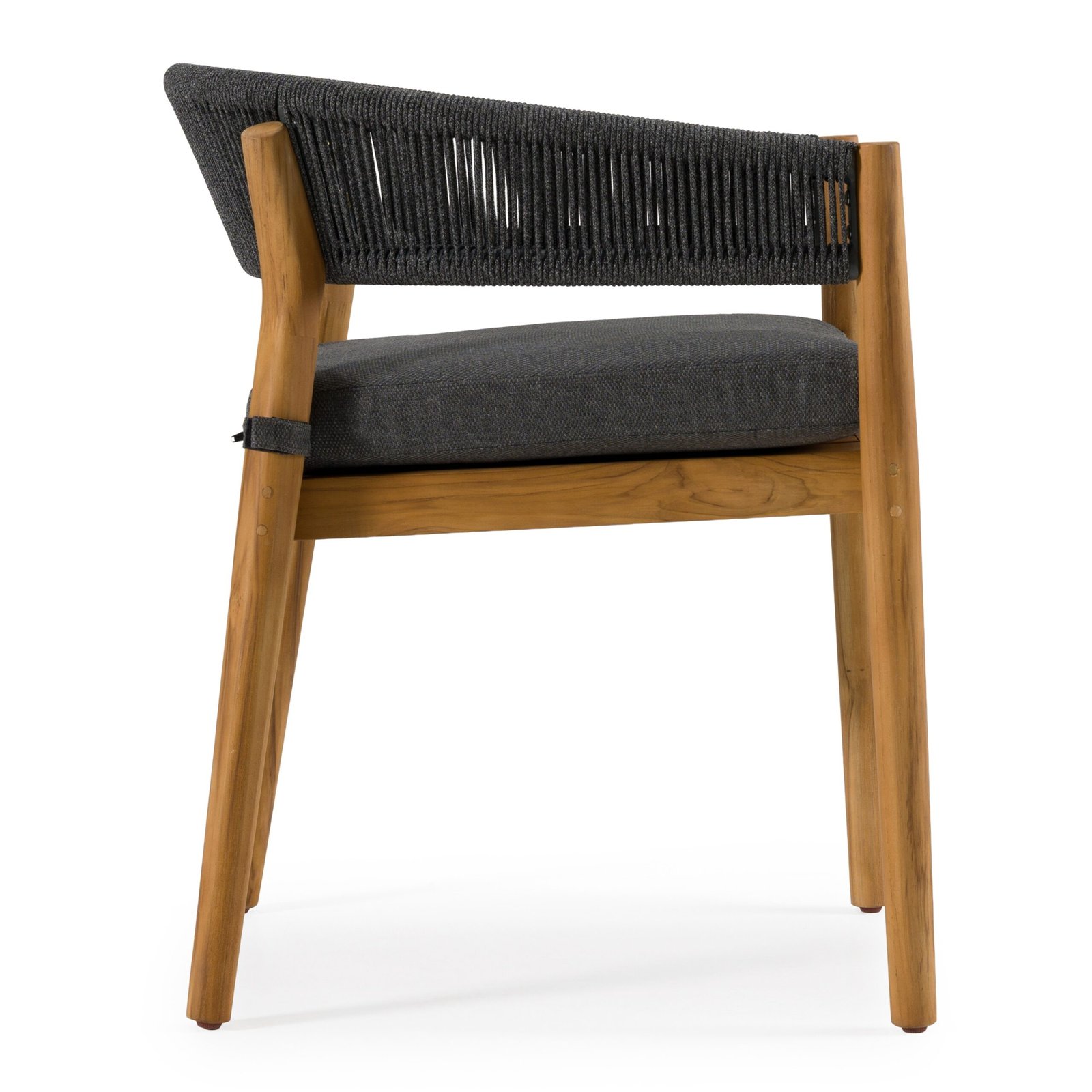 Renava Kamari - Outdoor Grey Olefin Fabric + Teak Dining Chair (Set of 2) - Image 3