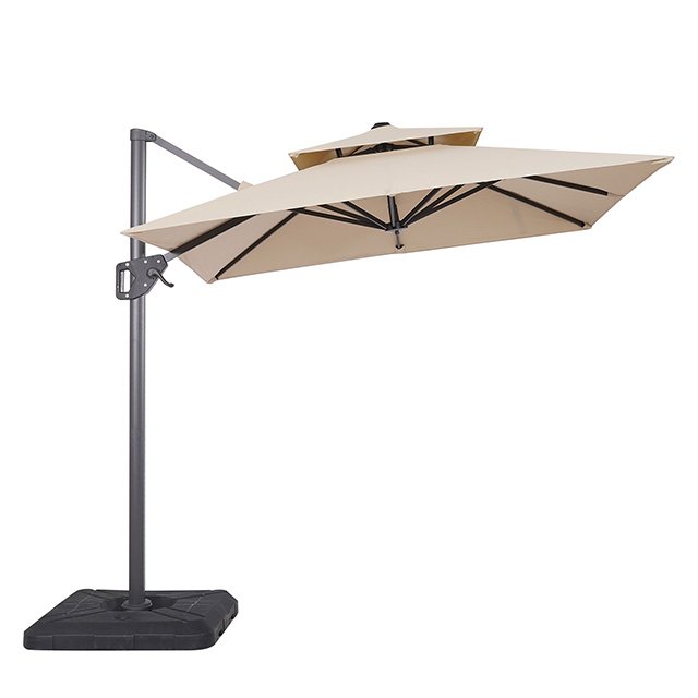 Fida 8 Ft Square Umbrella w/ Double Top - Image 3