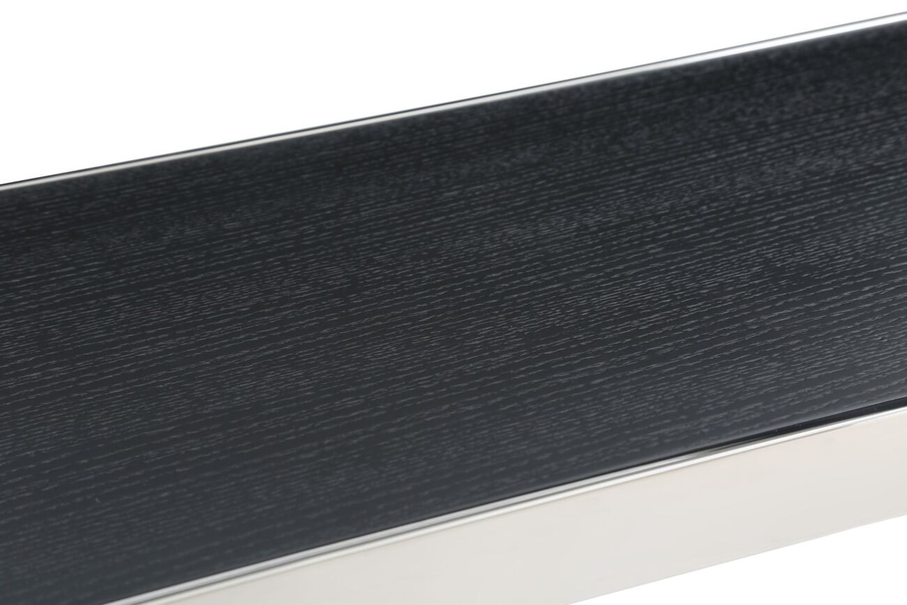 Modrest Manston - Modern Black Oak & Stainless Steel Bar Table - Image 3