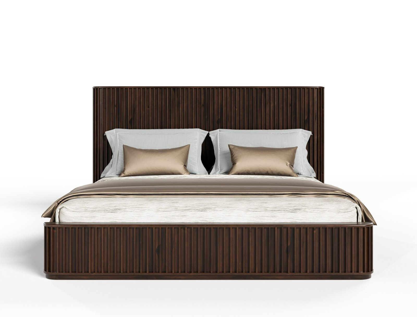 Modrest Fields - Modern Walnut Acacia Bedroom Set - Image 4