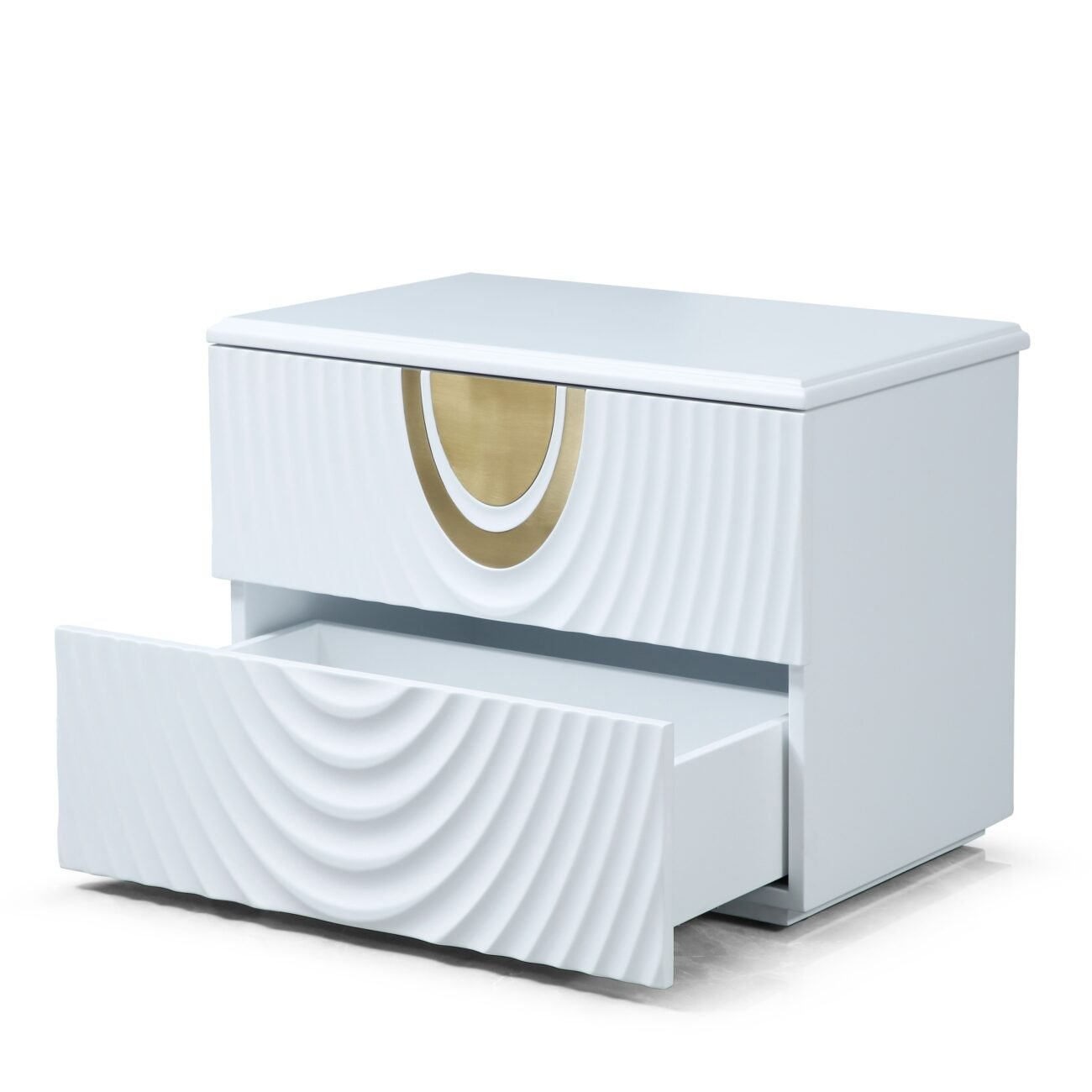 Modrest N1869 - Sample - White + Gold Nightstand - Image 3