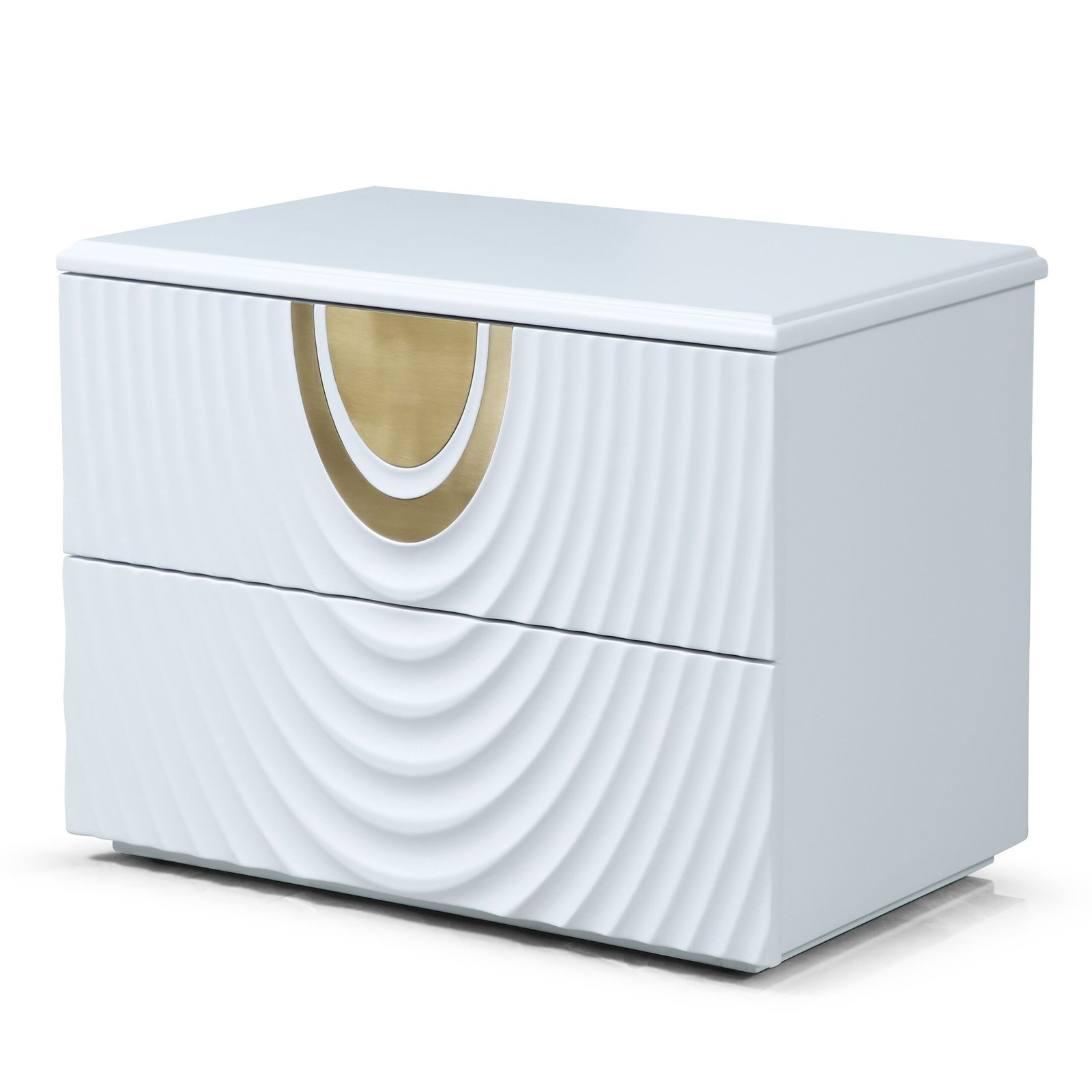 Modrest N1869 - Sample - White + Gold Nightstand - Image 2