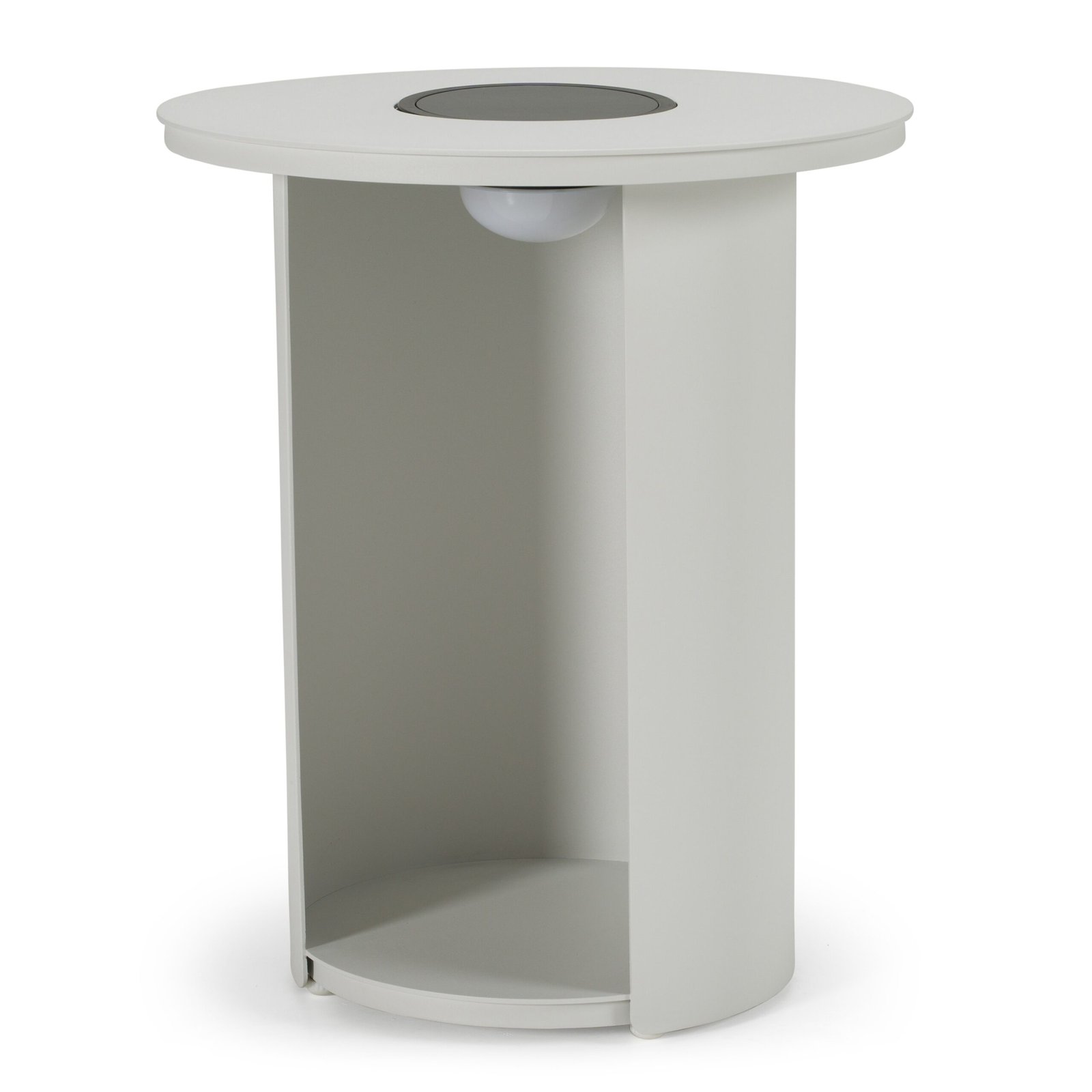 Renava Onza - Outdoor White End Table w/ Solar Light - Image 2