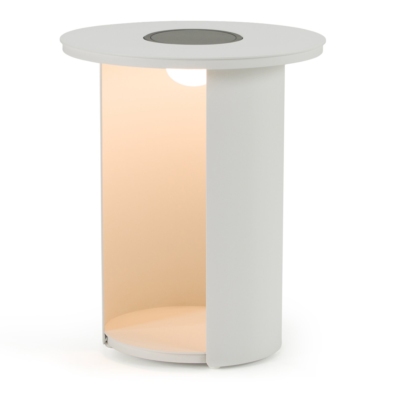 Renava Onza - Outdoor White End Table w/ Solar Light - Image 3