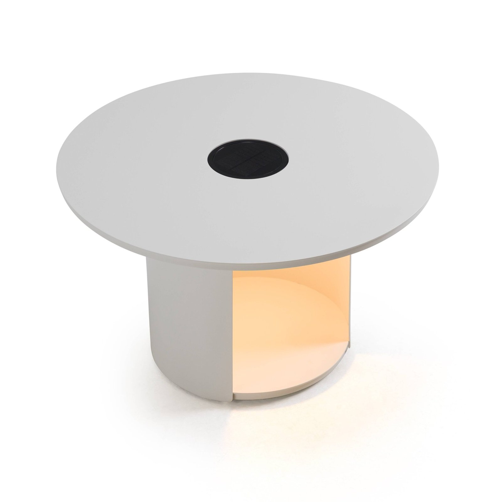 Renava Onza - Outdoor White Medium End Table w/ Solar Light - Image 3