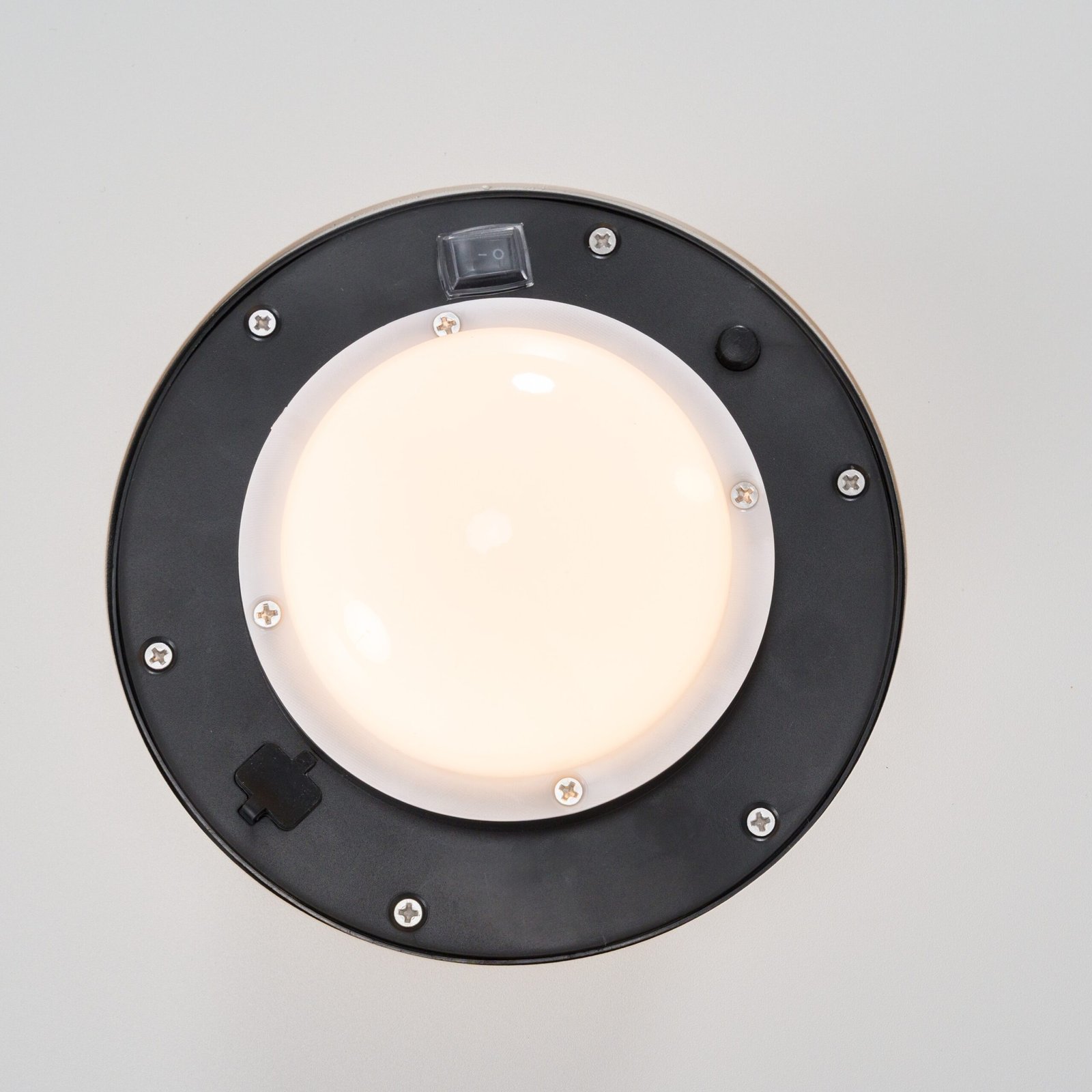 Renava Onza - Outdoor White Medium End Table w/ Solar Light - Image 4