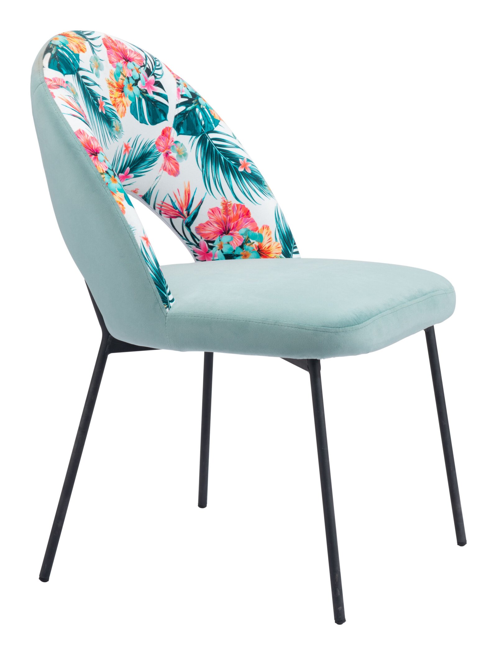 Bethpage Dining Chair (Set of 2) Multicolor Print & Green - Image 9