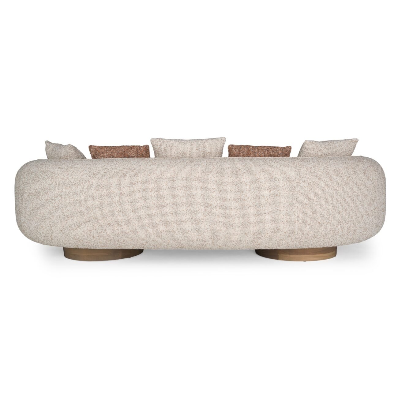 Divani Casa Raywood - Modern Multicolored Boucle Fabric + Ash Sofa - Image 4