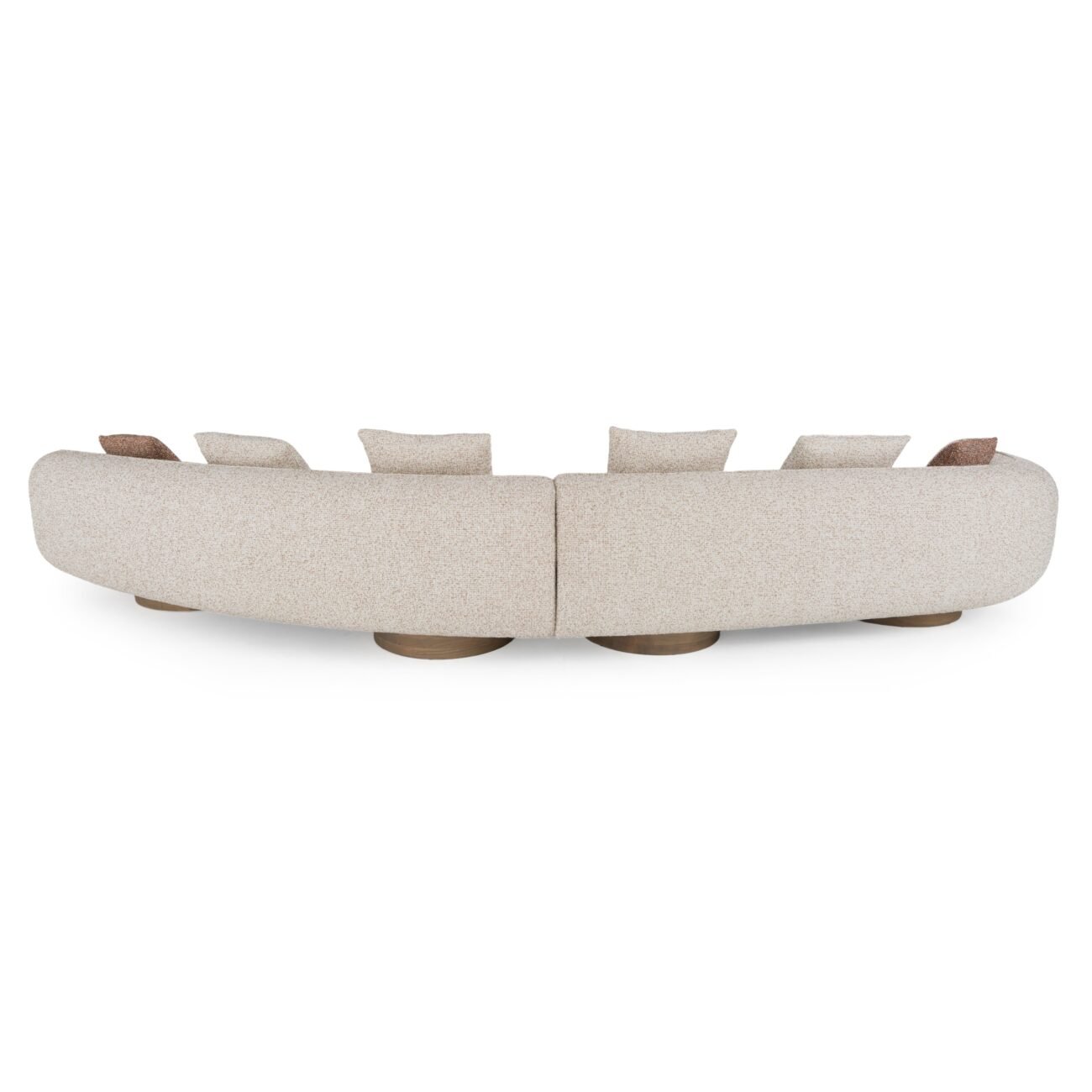 Divani Casa Raywood - Modern Multicolored Boucle Fabric + Ash Sectional Sofa - Image 5
