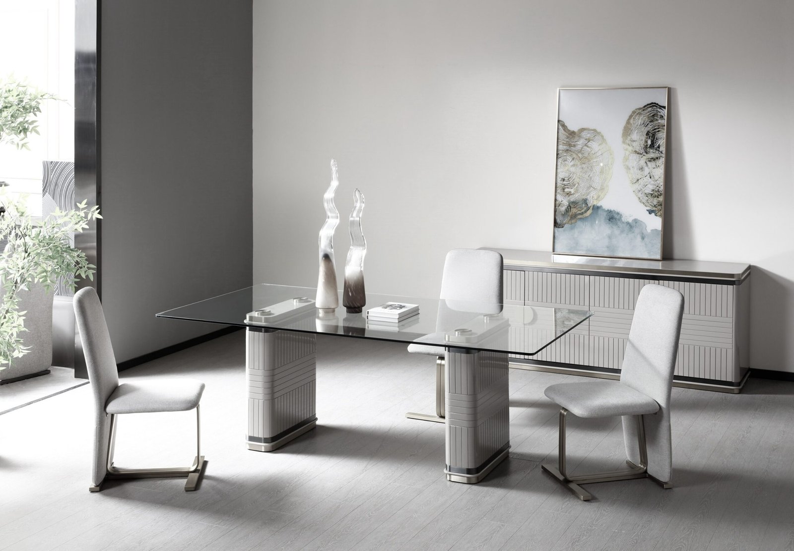 Modrest G2397 Sample White + Gold Buffet