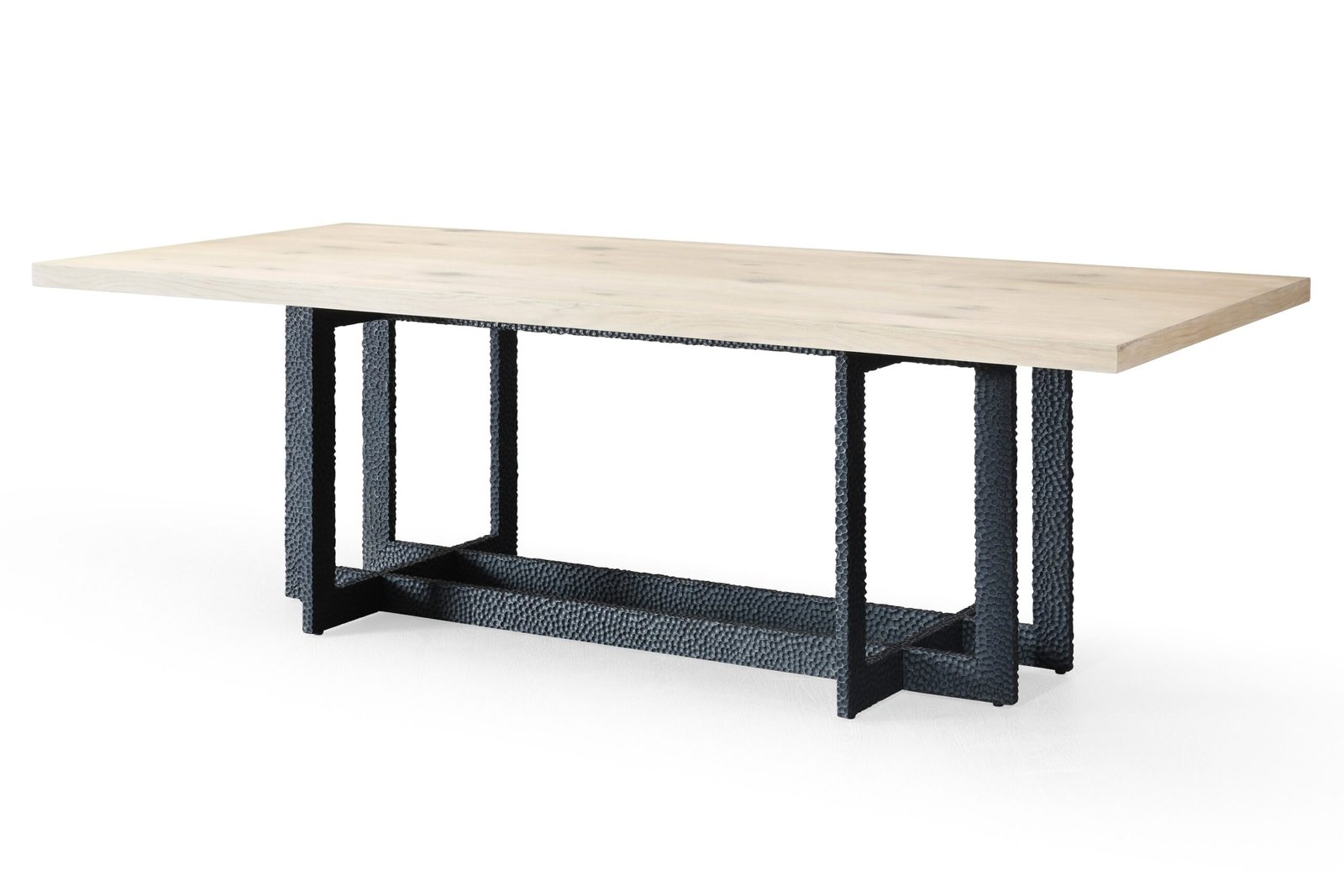 Modrest T8963 - Sample - Natural Oak + Black Metal Dining Table - Image 2