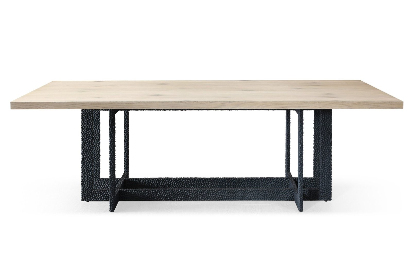 Modrest T8963 - Sample - Natural Oak + Black Metal Dining Table