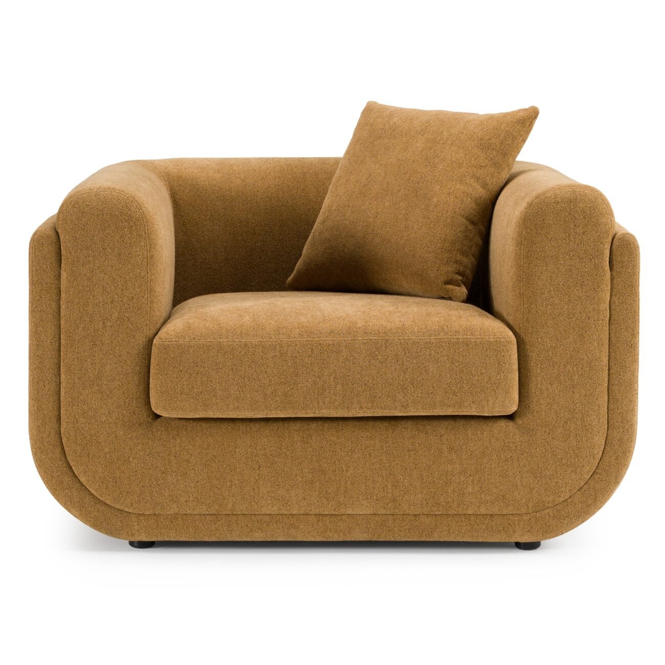 Divani Casa Tiene - Modern Orange Fabric Chair
