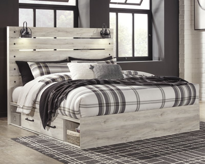 Cambeck King Panel Bed with 2 Storage Drawers - Image 3