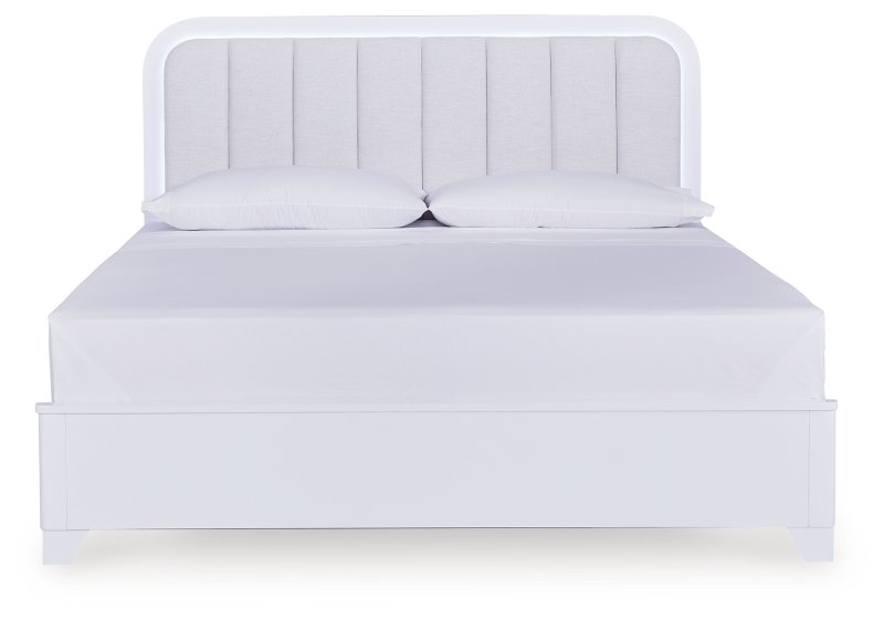 Stenluxe King Upholstered Panel Bed - Image 4