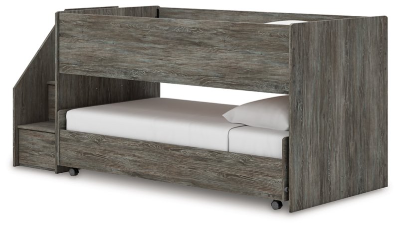 Frandern Twin Over Twin Loft Bed and Mattresses - Image 9
