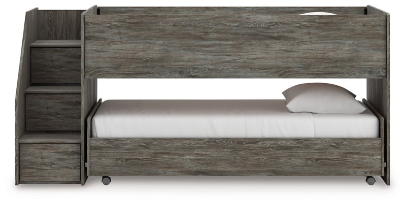 Frandern Twin Over Twin Loft Bed and Mattresses - Image 3