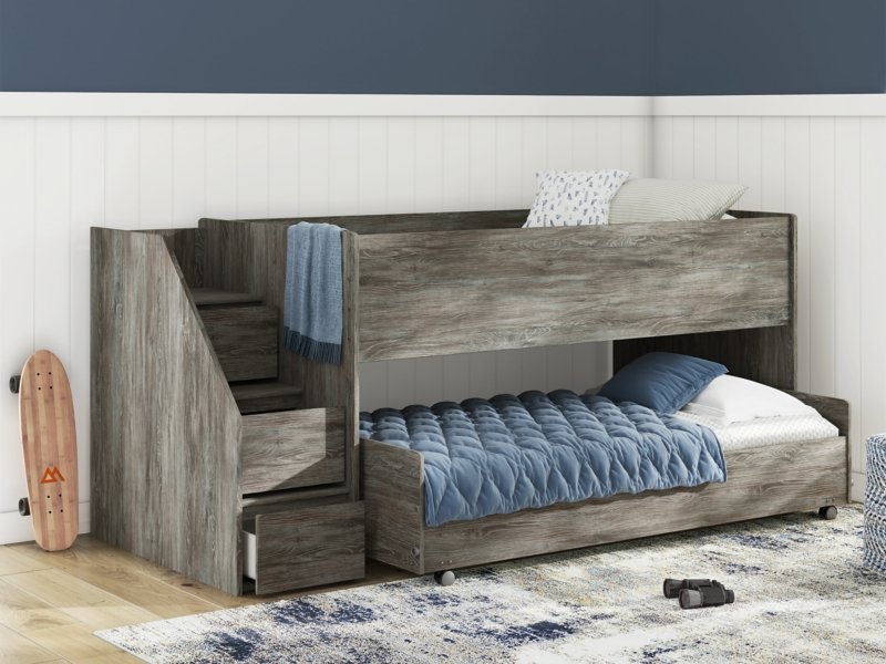 Frandern Twin Over Twin Loft Bed and Mattresses - Image 13