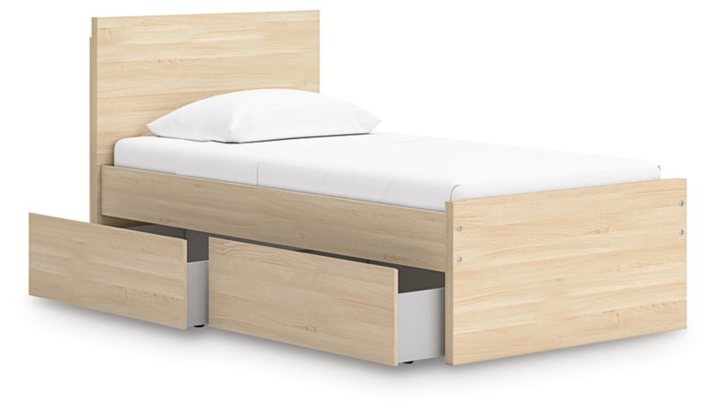 Onita Twin Panel Platform Bed with 1 Side Storage - Image 6