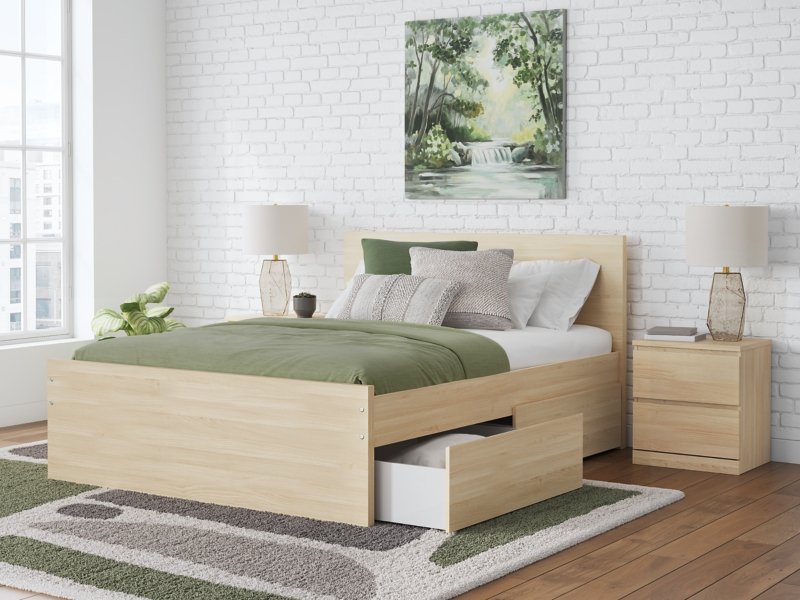 Onita Full Panel Platform Bed with 2 Side Storage - Image 3
