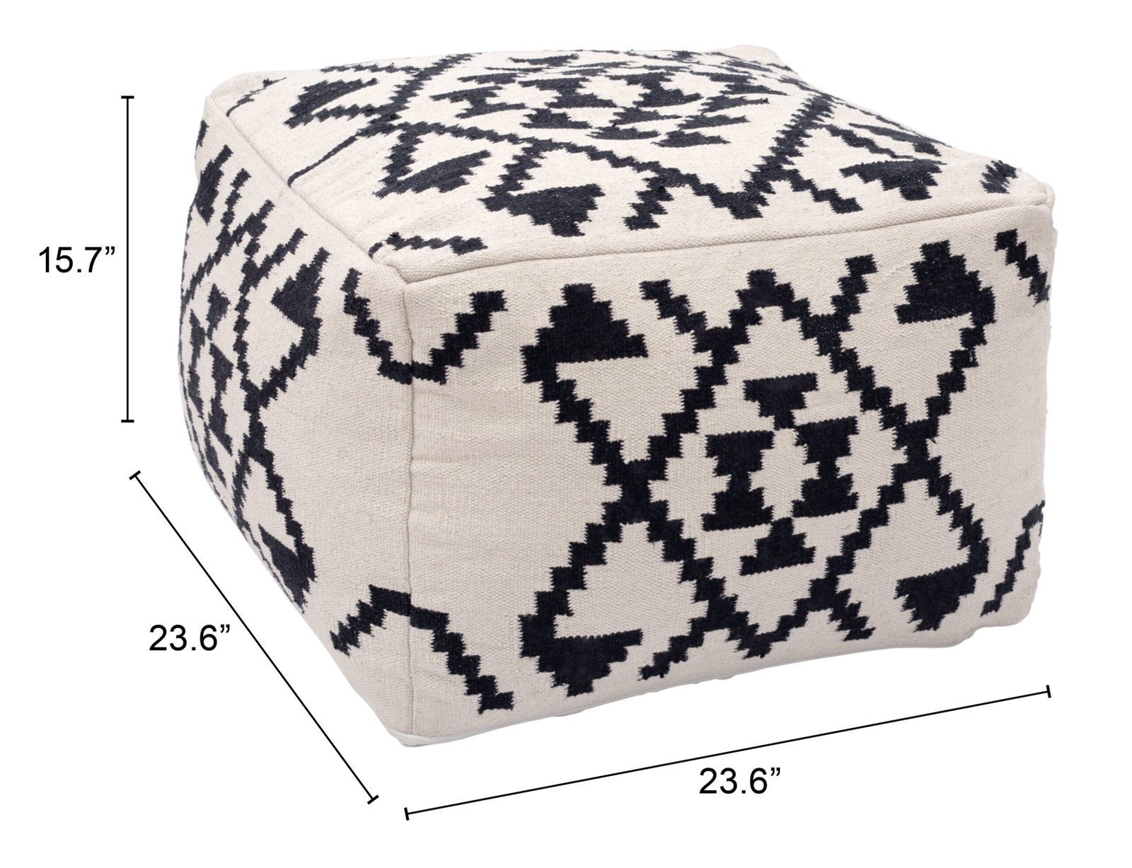 Lizardo Ottoman Beige & Black - Image 8