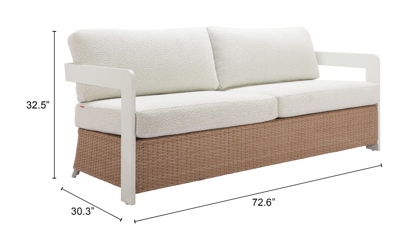 Gelo Sofa White & Brown - Image 11