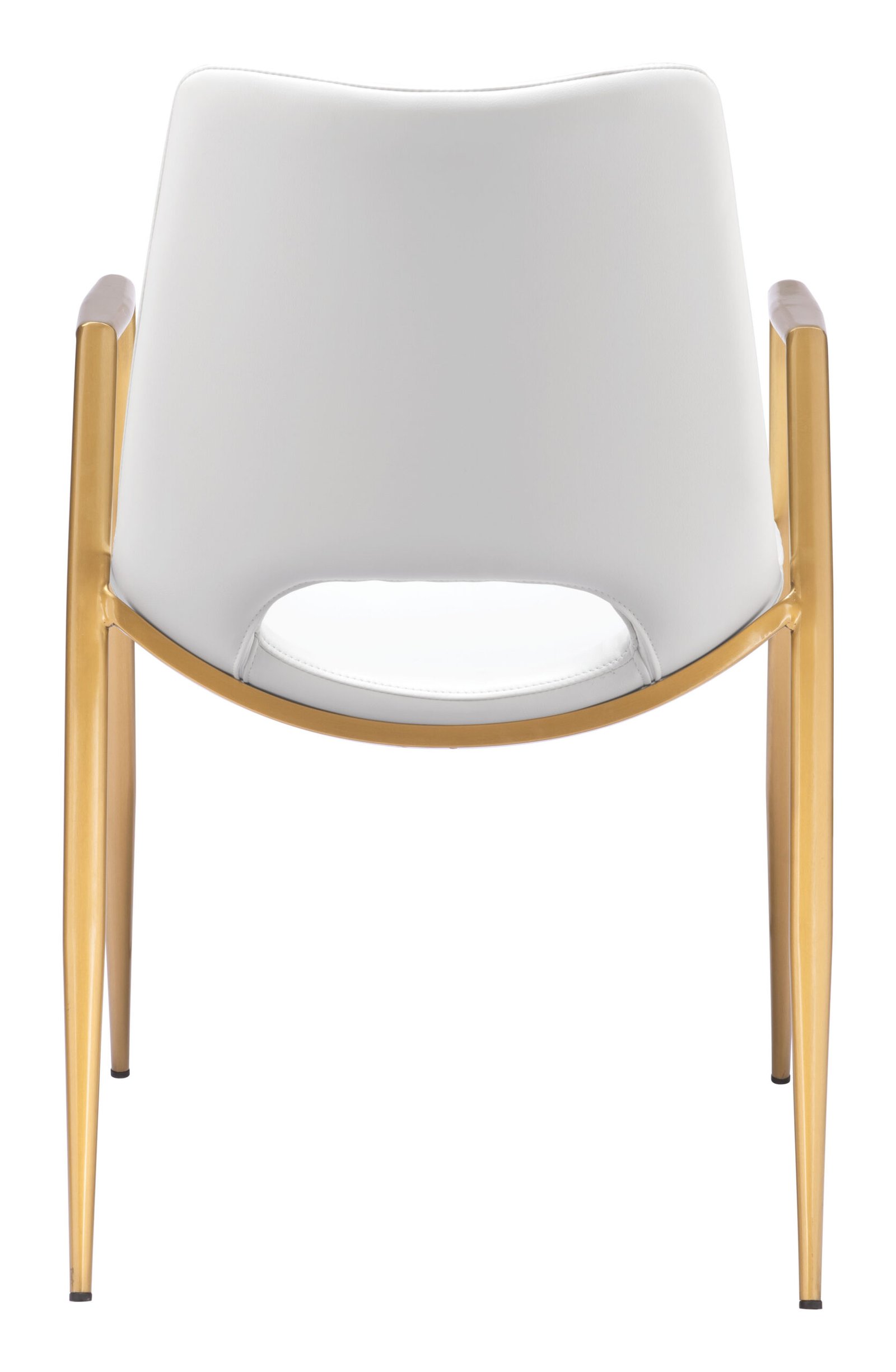 Desi Dining Chair (Set of 2) White & Gold - Image 6