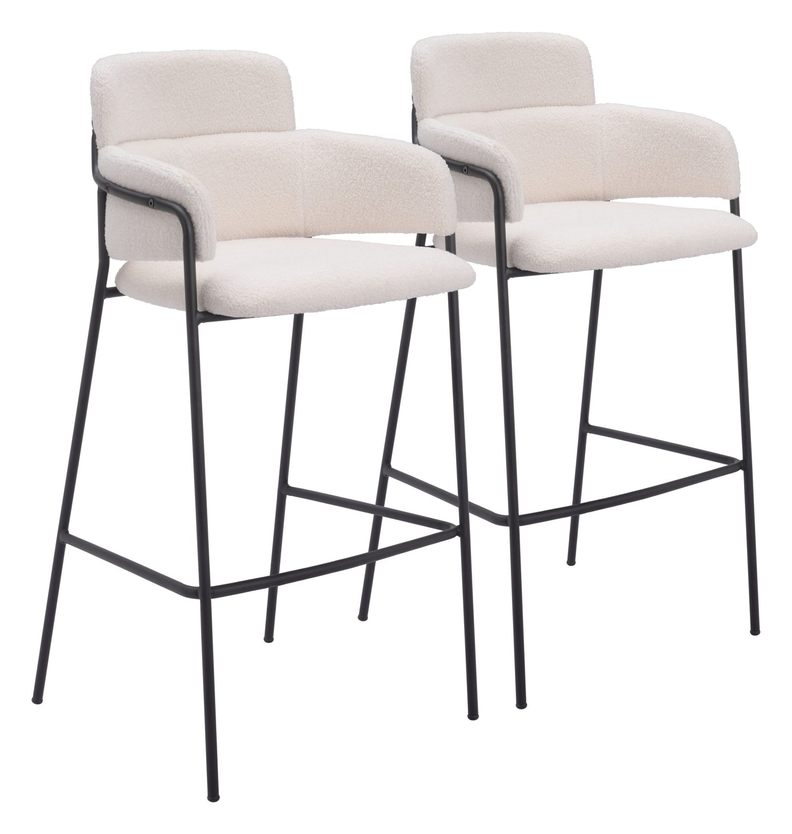 Marcel Barstool (Set of 2) Cream - Image 10