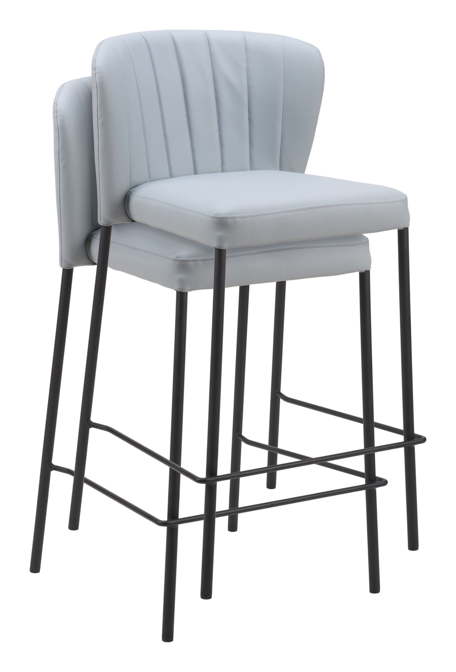 Linz Counter Stool (Set of 2) Gray - Image 7