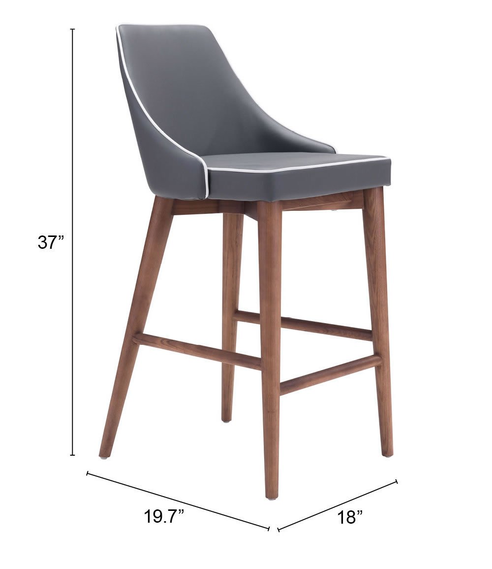 Moor Counter Stool Dark Gray - Image 9
